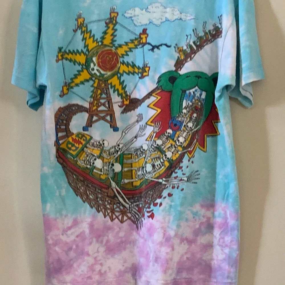 Colorful Roller Coaster Adult Grateful DeadT-Shirt, L - Picture 7 of 10